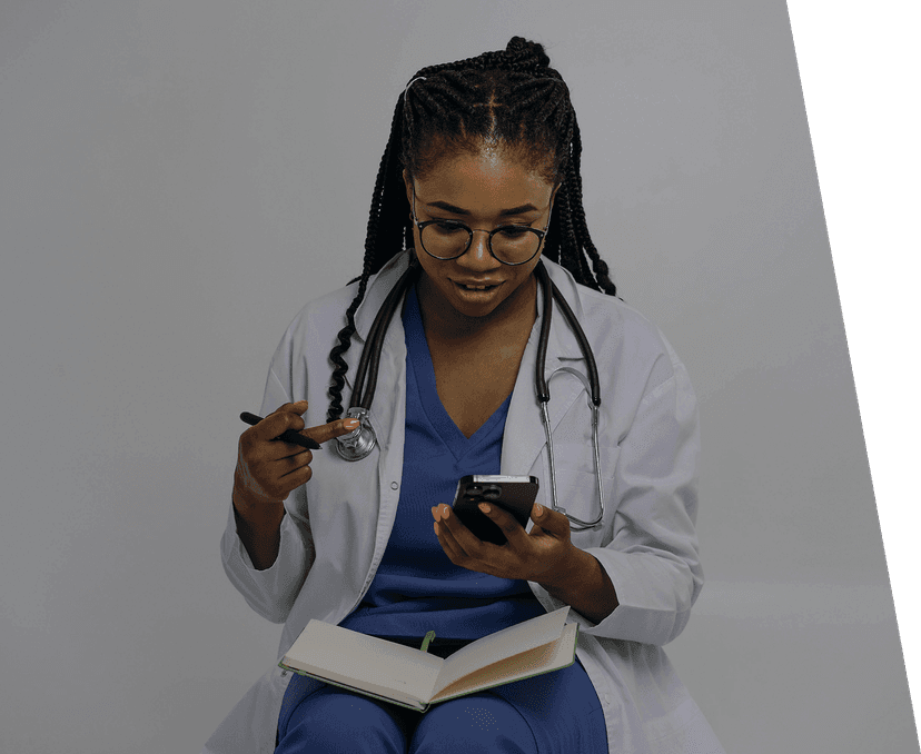 Healthcare worker with stethoscope