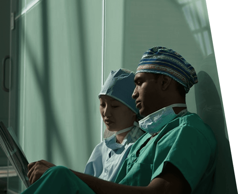 Healthcare professionals in surgery